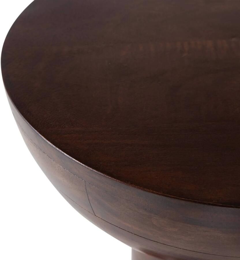 WOOOD Emel Bijzettafel Mangohout Donkerbruin 63x40x40 cm - Foto 3