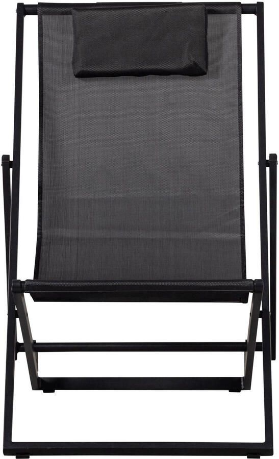 Exotan WOOOD Esper Strandstoel Buiten Aluminium Zwart Set van 4 - Foto 2