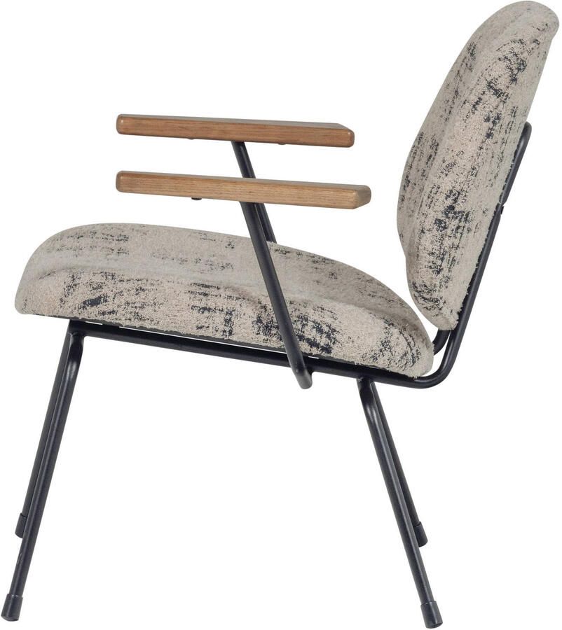 WOOOD Aure Fauteuil Chenille stof Beige Zwart 69x69x64 cm - Foto 3