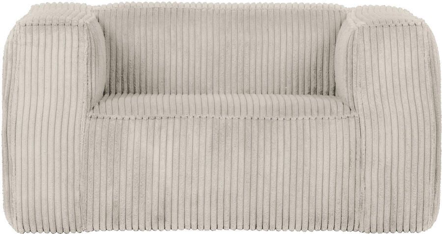 WOOOD Bean Fauteuil Grove Ribstof Naturel 74x146x98 - Foto 3