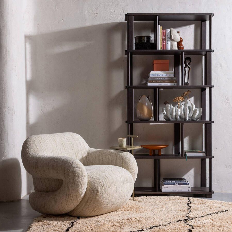 Woood Folke Fauteuil Chenille Naturel Melange 70x88x88