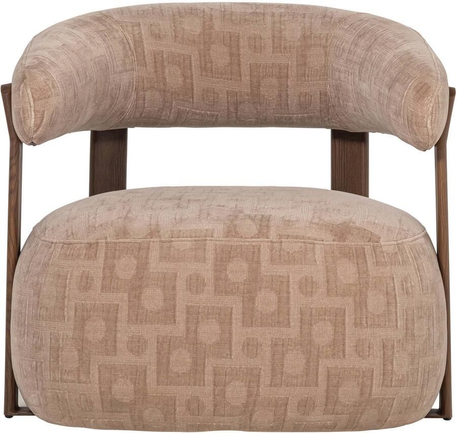 WOOOD Foon Fauteuil Structuurstof Zand Beige 78x82x73 cm - Foto 3