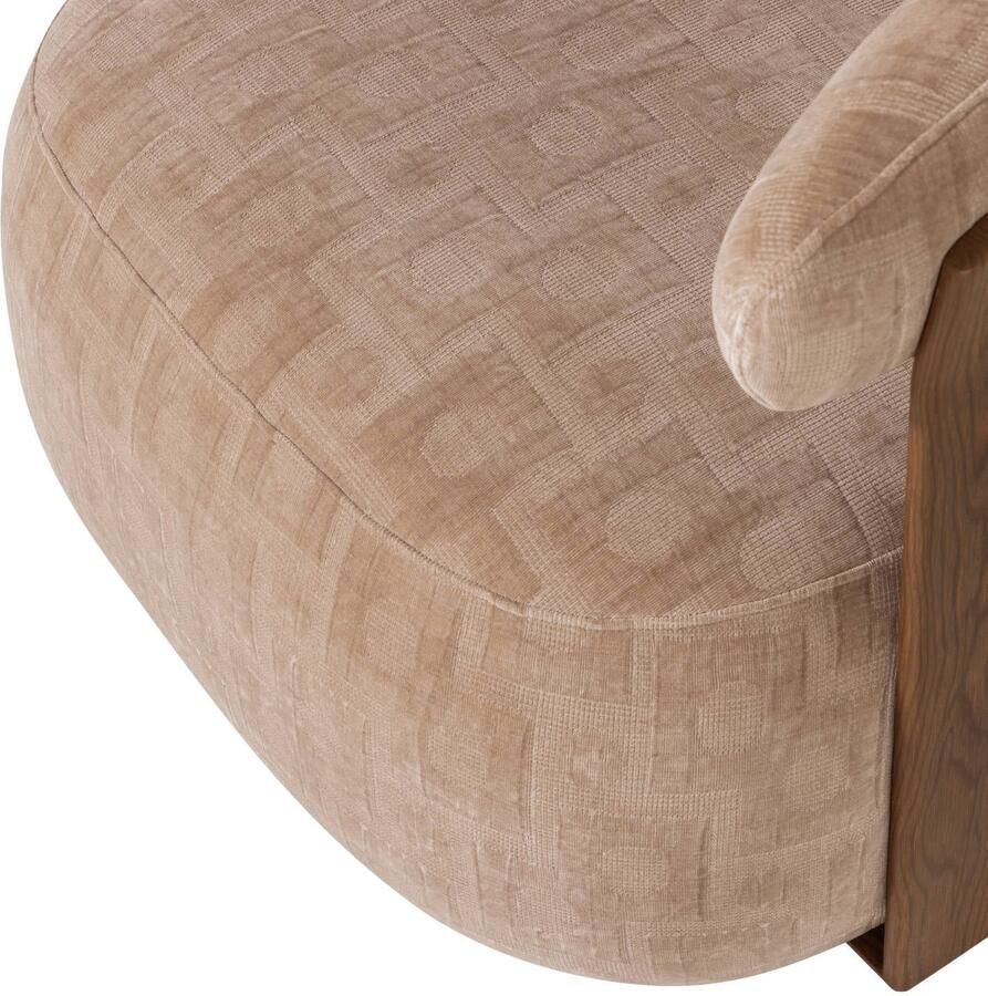 WOOOD Foon Fauteuil Structuurstof Zand Beige 78x82x73 cm - Foto 2