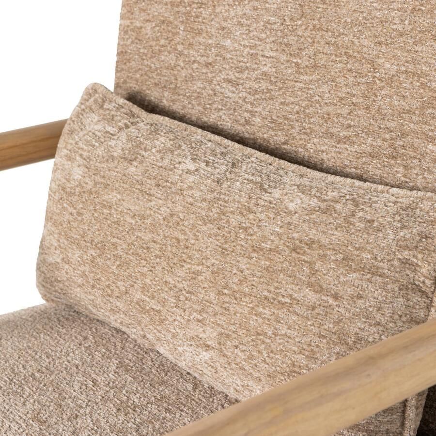 WOOOD Mark Fauteuil Chenille Zand 75x67x82 cm