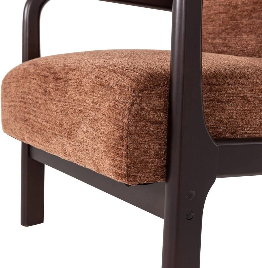 WOOOD Mark Fauteuil Chenille Bruin 75x67x82 cm - Foto 2