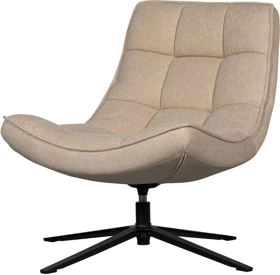 WOOOD Draaibare fauteuil Maudi Metalen frame gepolsterd met geweven stof H 84 cm x B 74 cm - Foto 6