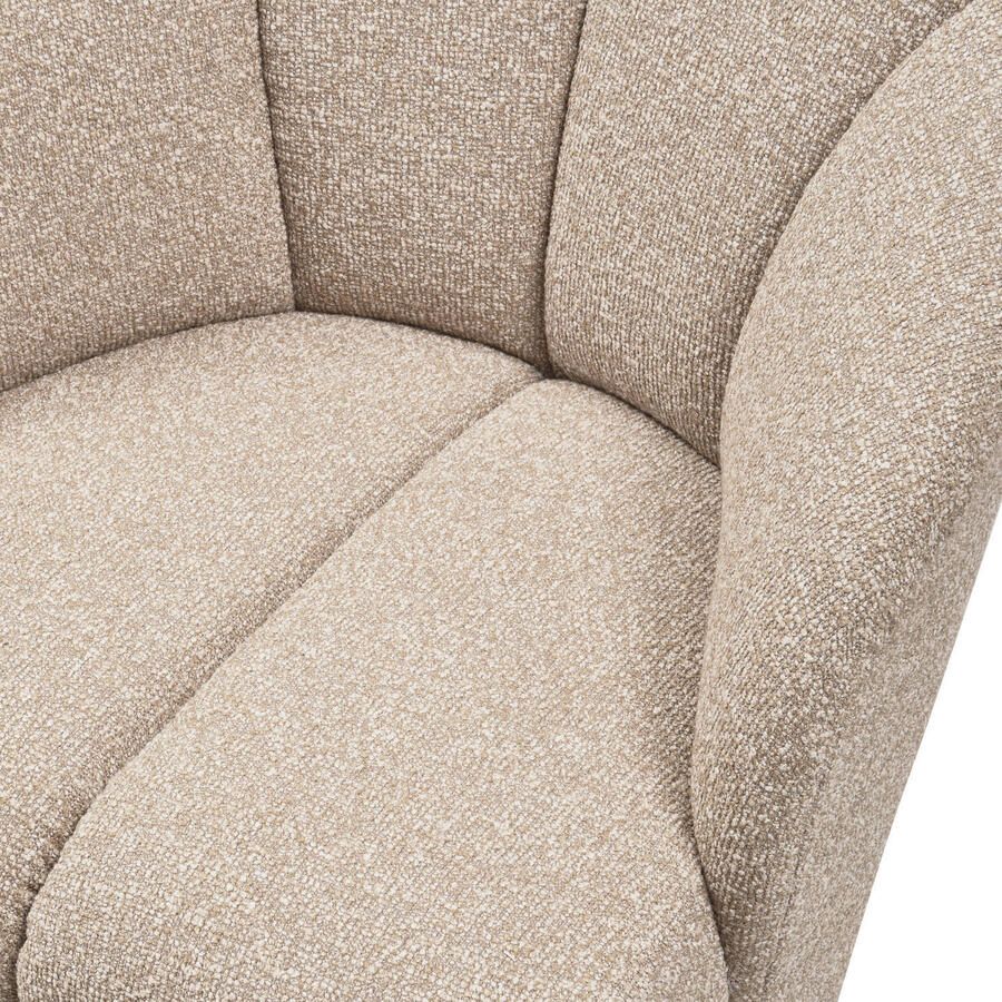 WOOOD Mojo Draaifauteuil Bouclé Beige Melange 75x68x77 - Foto 3
