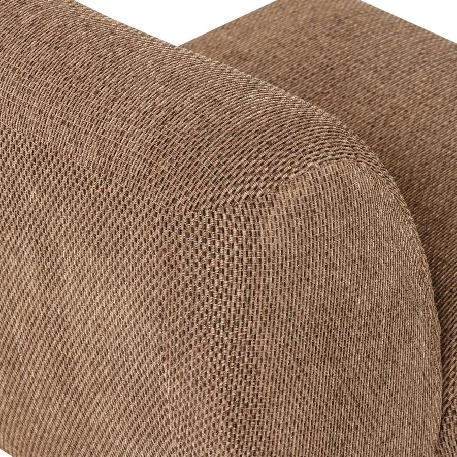 WOOOD Nomu Fauteuil Grove Chenille Lichtbruin 74x76x92 cm