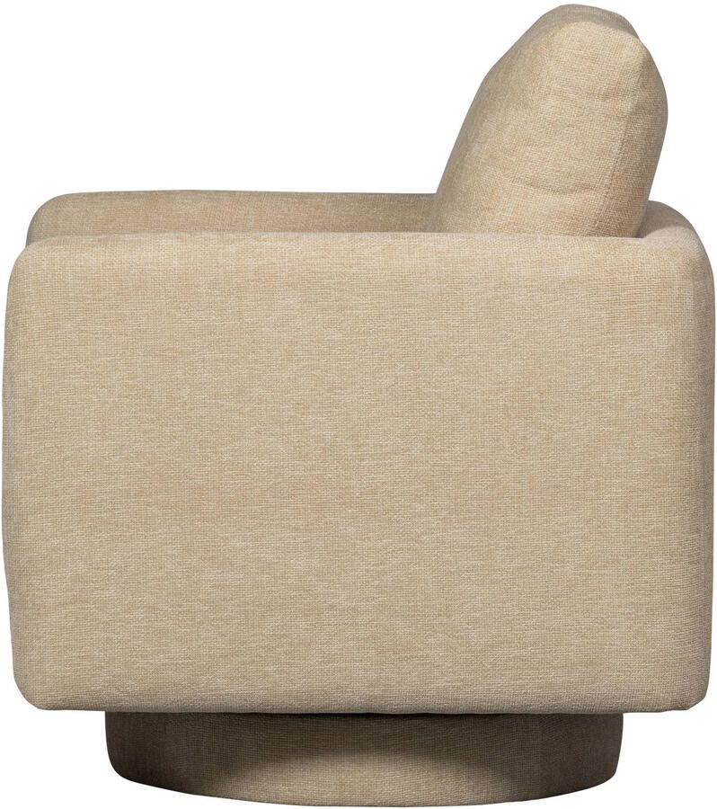 WOOOD Oscar Draaifauteuil Chenille Stof Naturel Beige 64x78x79 cm - Foto 3