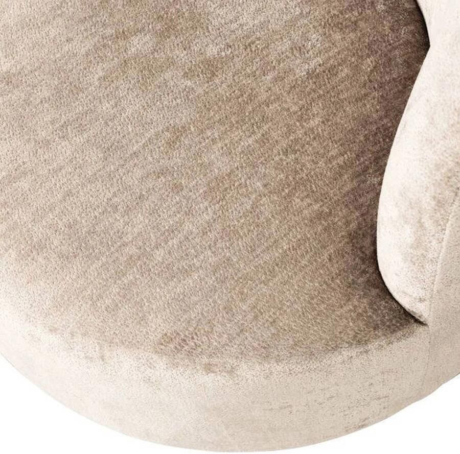 WOOOD Popular Fauteuil Chenille Stof Naturel Beige 72x81x80 cm