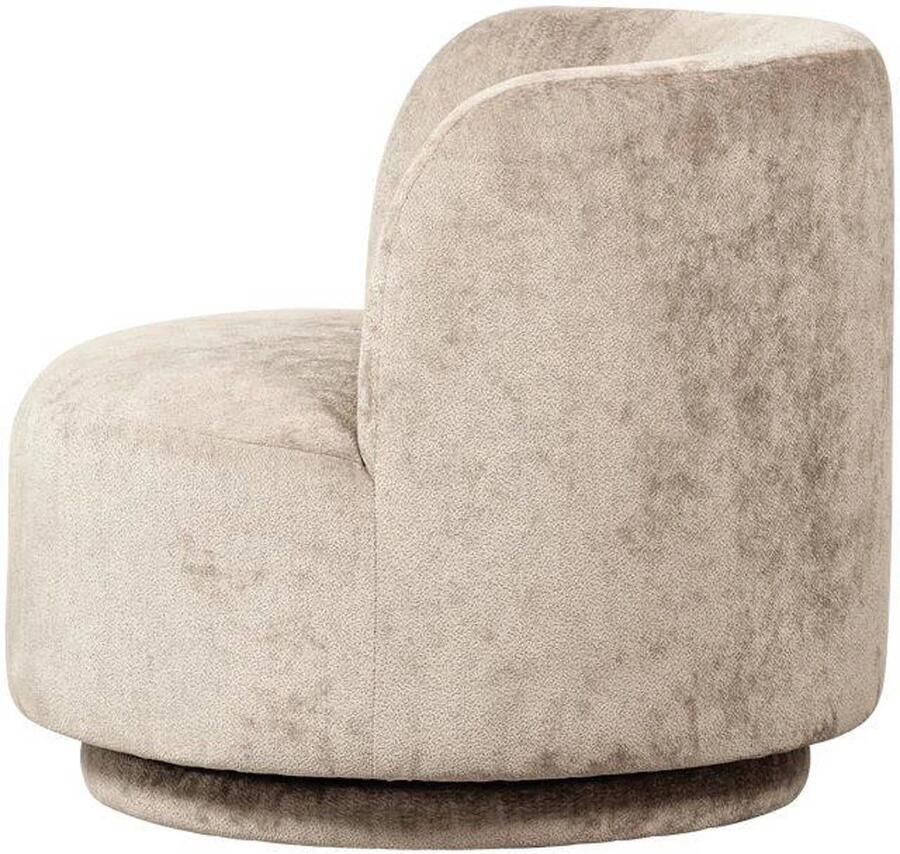 WOOOD Popular Fauteuil Chenille Stof Naturel Beige 72x81x80 cm - Foto 2