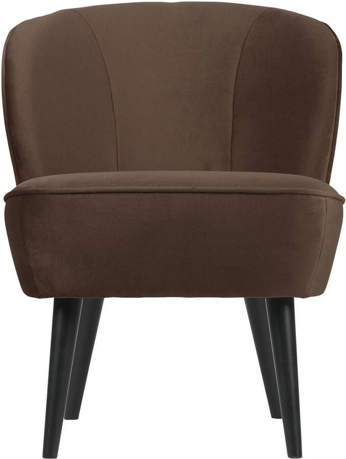 WOOOD Sara Fauteuil Velvet Donkerbruin 71x59x70 - Foto 3
