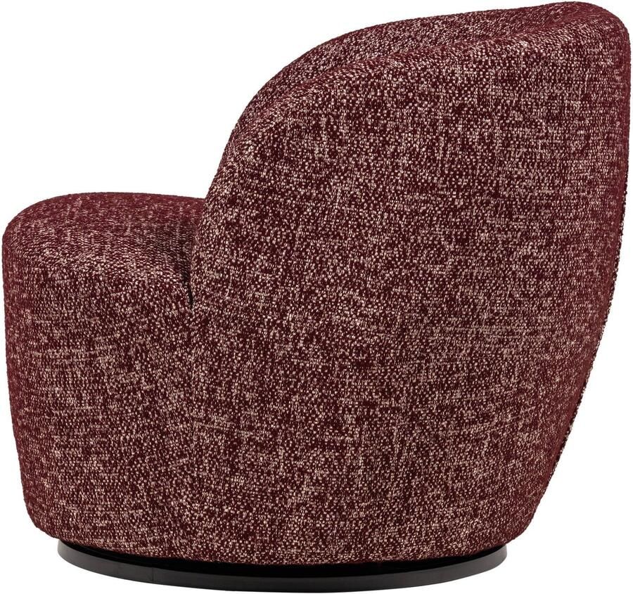 WOOOD Serra Draaifauteuil Melange Stof Bordeauxrood 68x70x77 cm - Foto 2