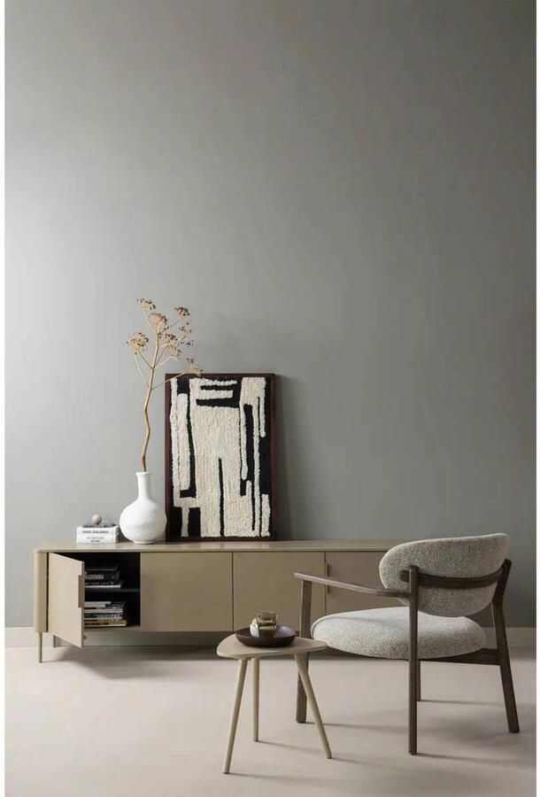 WOOOD Udar Fauteuil Met Houten Frame Geweven Stof Donkerbruin - Foto 2