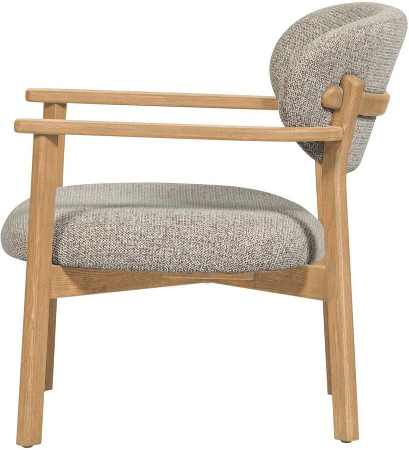 WOOOD Udar Fauteuil Met Houten Frame Geweven Stof Naturel - Foto 3