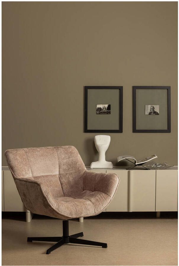 WOOOD Draaibare fauteuil Wibo met chenille-stof breedte 71 cm - Foto 5