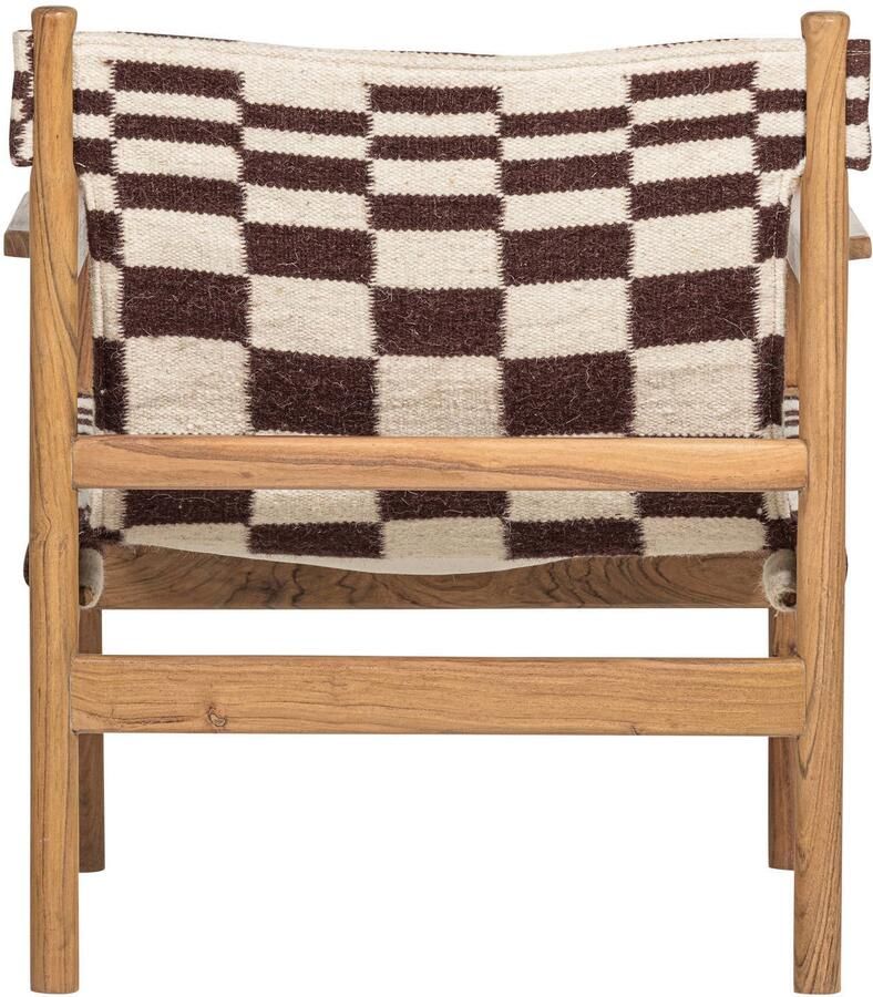 WOOOD Zano Fauteuil Met Houten Frame Hout Naturel Bruin 76x73x67 - Foto 3