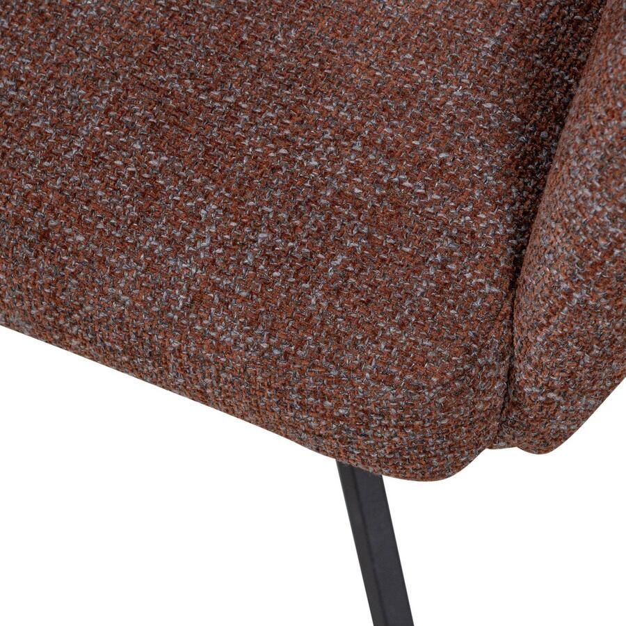 WOOOD Fenne Draaibare Eetkamerstoelen Polyester Chestnut-Set van 2 - Foto 2