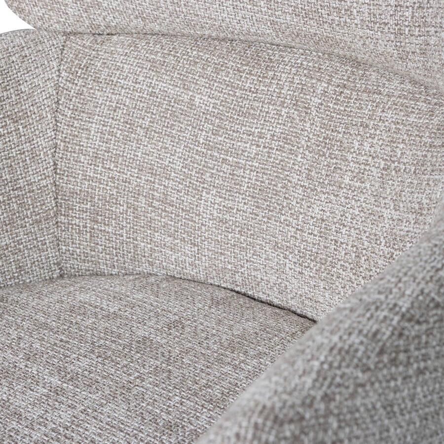 WOOOD Fenne Draaibare Eetkamerstoelen Polyester Chestnut-Set van 2