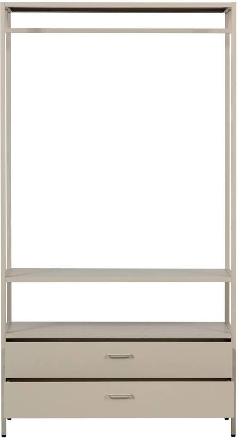 WOOOD Ferris Open Kledingkast 100 cm Metaal Zand 185x100x54 - Foto 3