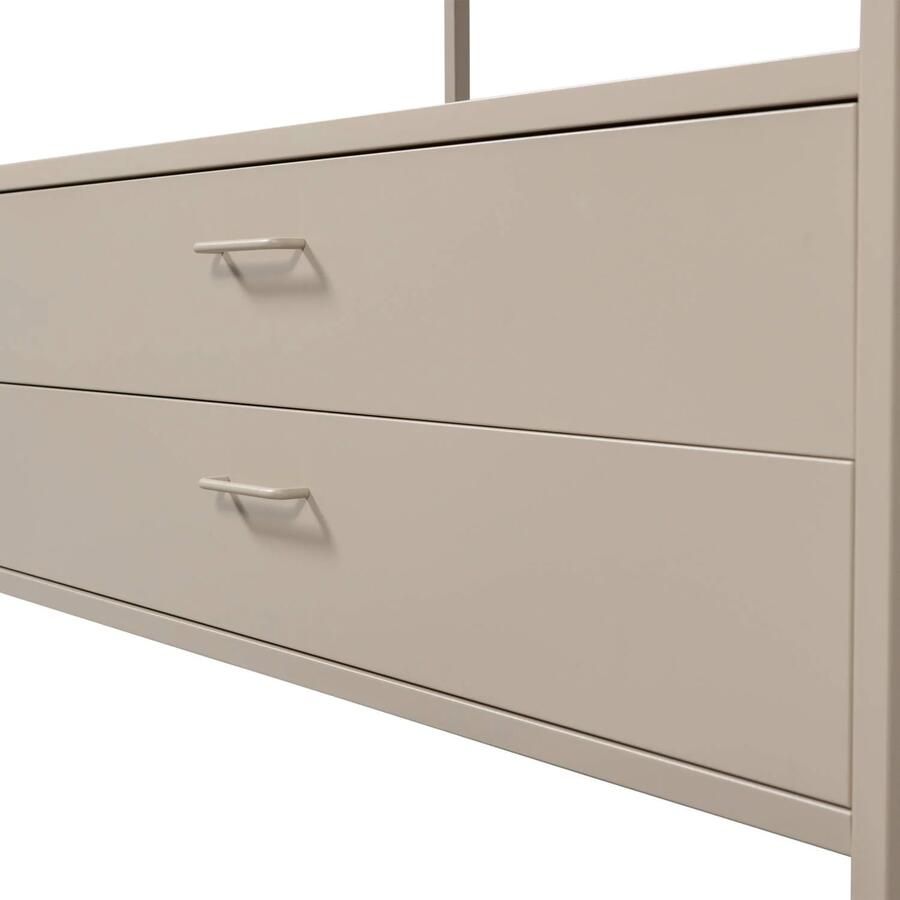 WOOOD Ferris Open Kledingkast 100 cm Metaal Zand 185x100x54 - Foto 2