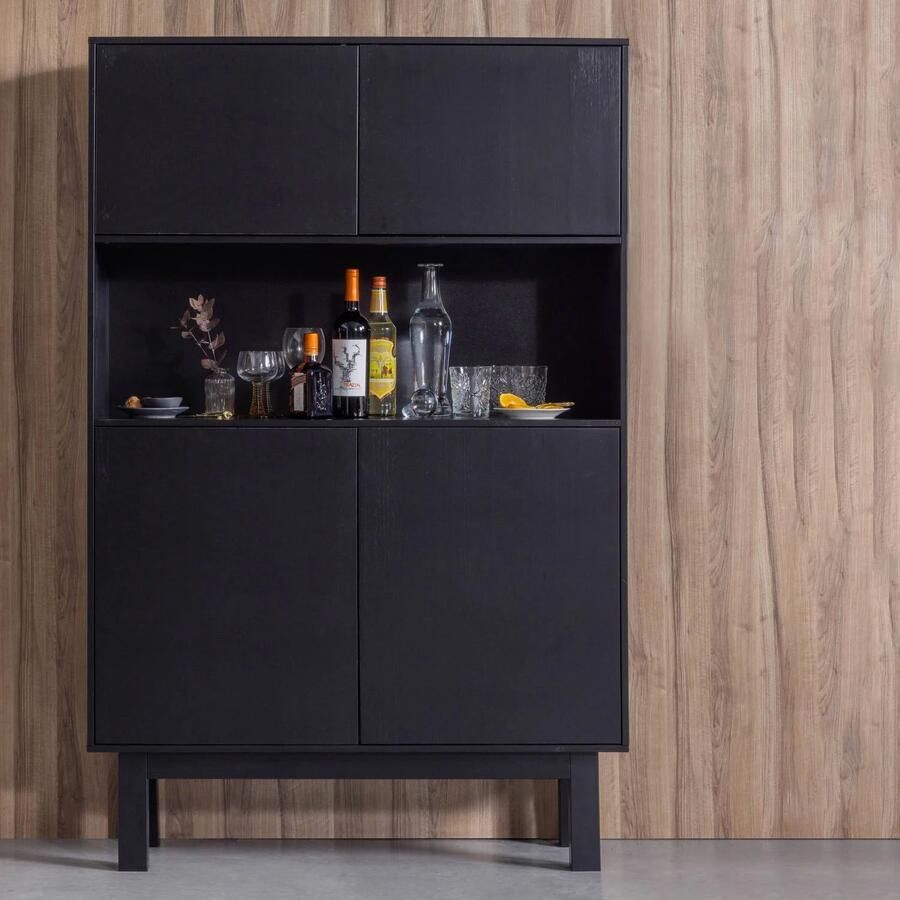 WOOOD Exclusive Finca Buffetkast Grenen Zwart 170x110x40 - Foto 3