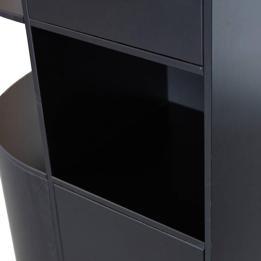 WOOOD Exclusive Finca Opbergkast Rond Links Zwart 210x78x40
