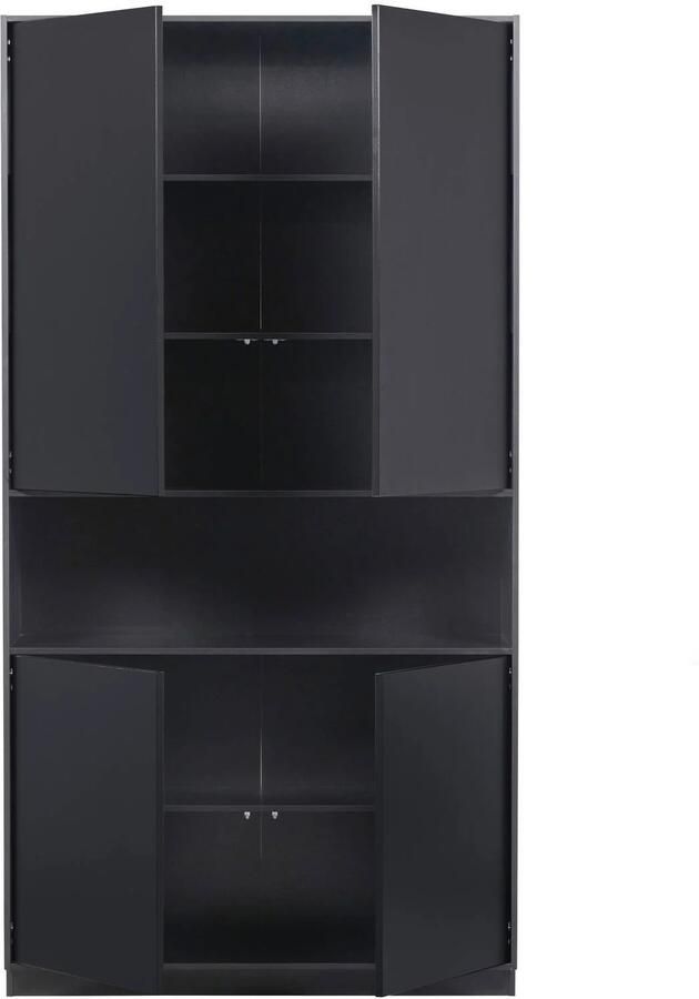 WOOOD Exclusive Opbergkast Finca Mat zwart 210 x 110cm - Foto 2