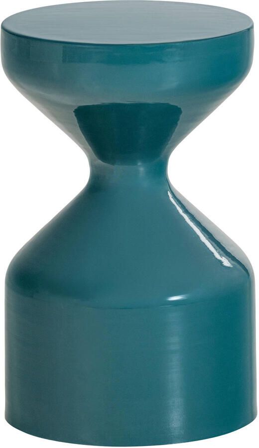 WOOOD Floyd Bijzettafel Metaal Petrolblauw 47x30x30