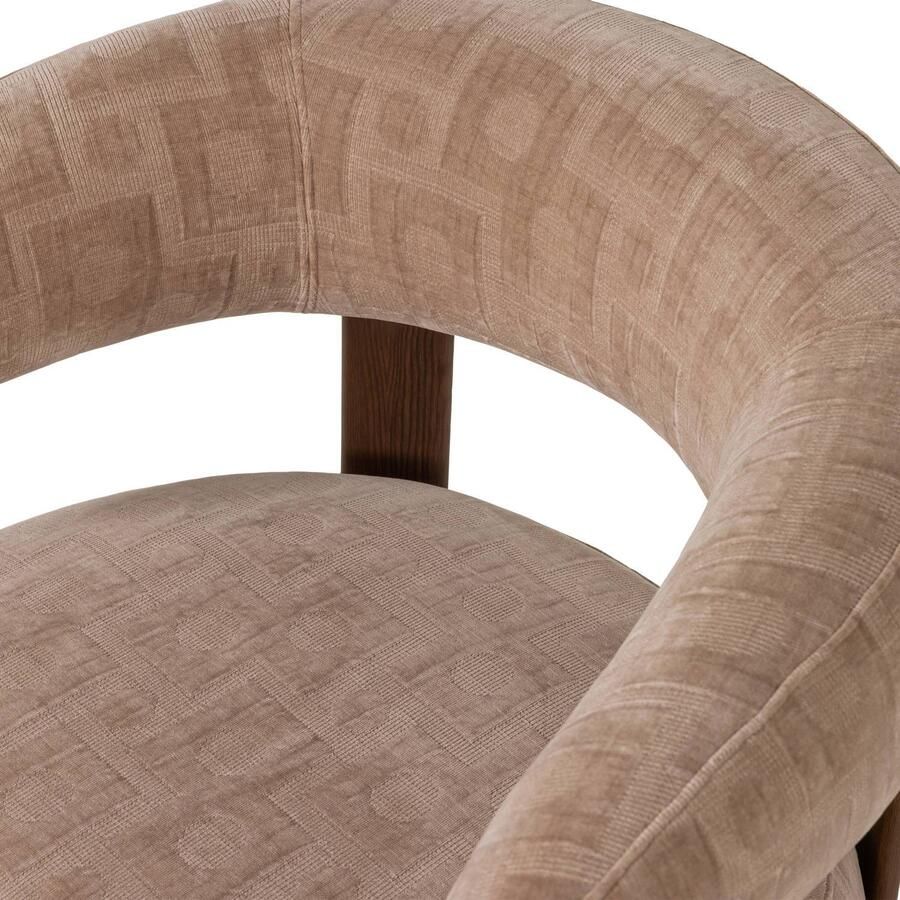 WOOOD Foon Fauteuil Structuurstof Zand Beige 78x82x73 cm - Foto 2