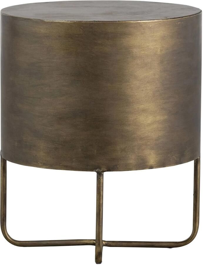 BePureHome Glossy Rond Kastje Met Twee Handige Lades Metaal Antique Brass 48x39x39 cm - Foto 6