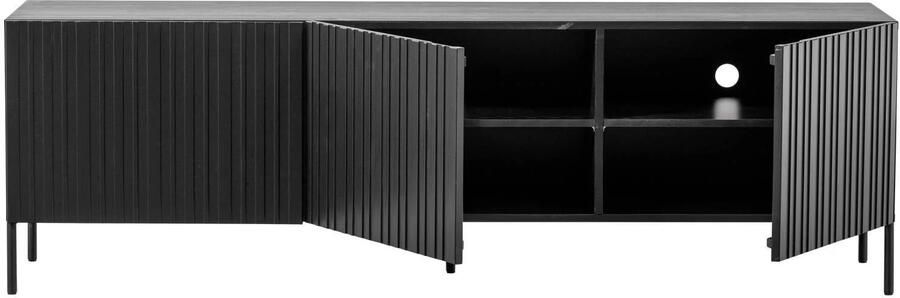 WOOOD Grand Gravure TV Meubel Grenen Zwart 56x180x46 - Foto 3