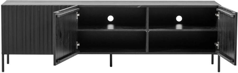 WOOOD Grand Gravure TV Meubel Grenen Zwart 56x180x46 - Foto 4