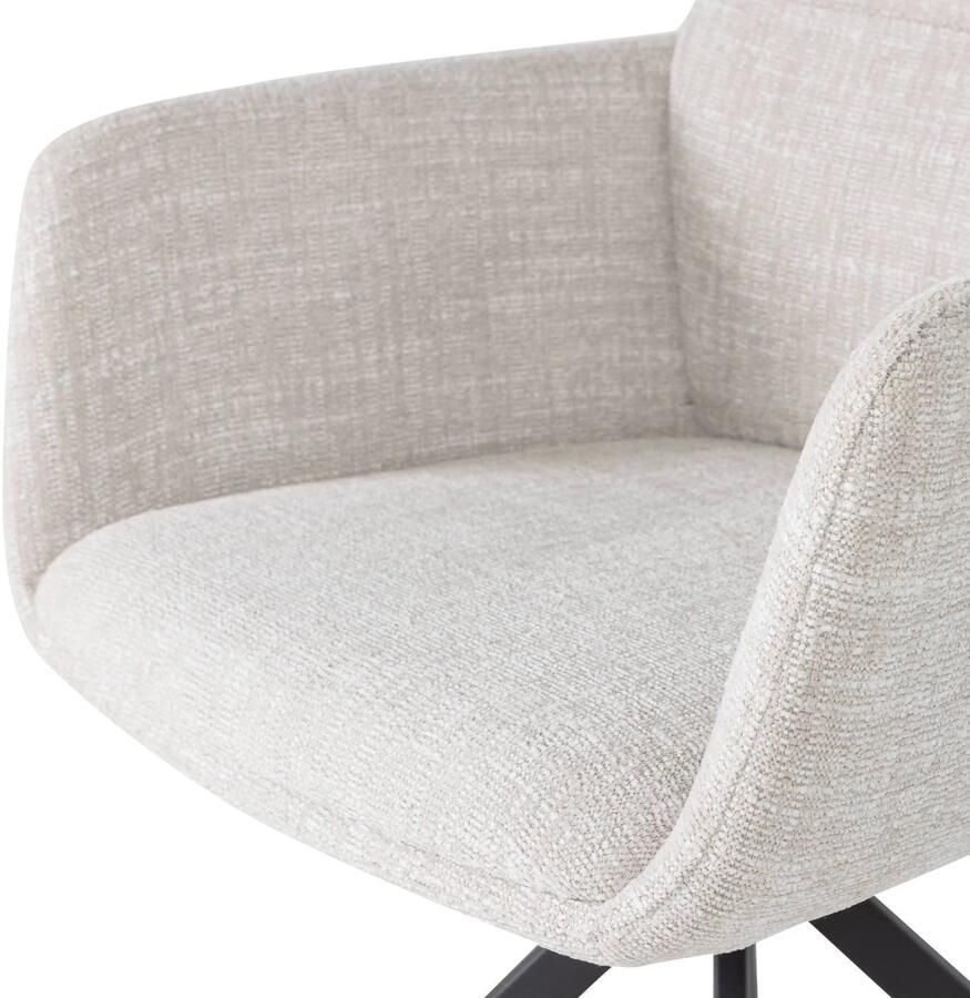 WOOOD Grant Eetkamerstoel Melange Naturel Beige 88x61x63 cm - Foto 2