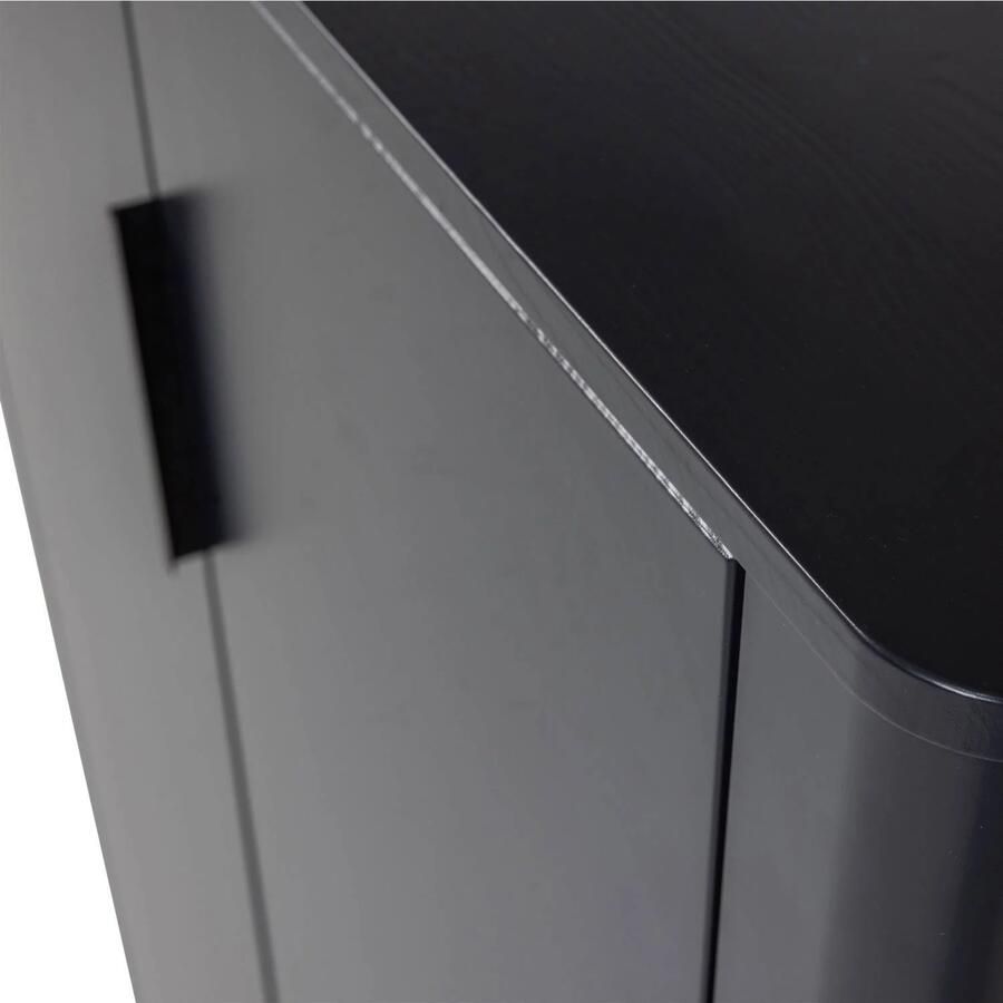 WOOOD Gunnar 2-Deurs Kast Grenen Matzwart -135x85x39 - Foto 2