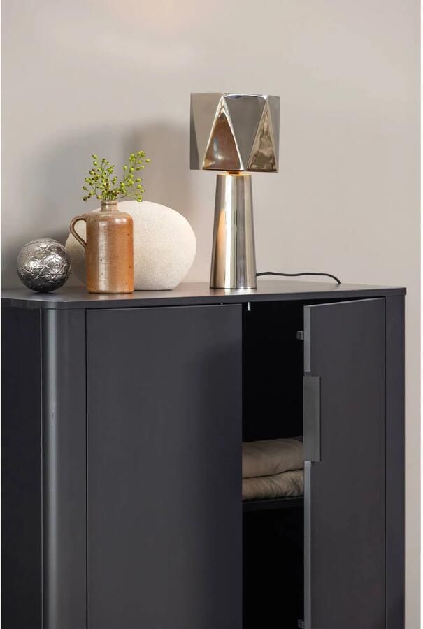 WOOOD Gunnar 2-Deurs Kast Grenen Matzwart -135x85x39 - Foto 3