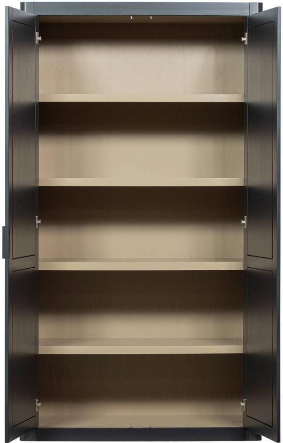 WOOOD Opbergkast Gunnar Grenenhout 217 x 120cm Mat Zwart - Foto 3