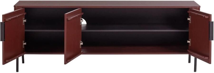 WOOOD Gunnar Tv Meubel 154 cm Grenen Bordeauxrood 56x154x44 - Foto 3