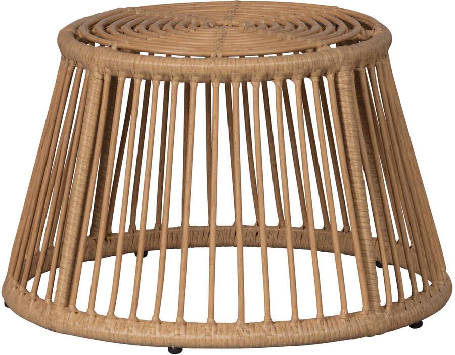 WOOOD Outdoor Hocker Bijzettafel Alatna Wicker 43cm Naturel Rond