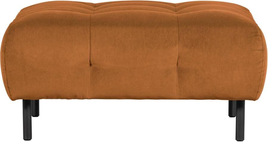 WOOOD Exclusive WOOOD Hocker Lloyd Velvet Cinnamon Vierkant