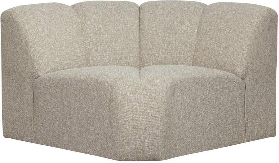 WOOOD Mojo Bank Hoekelement Bouclé Beige Melange 75x68x77