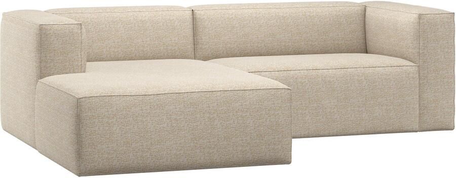 WOOOD Bean Chaise Longue Bank Links Melange Beige 73x254x178