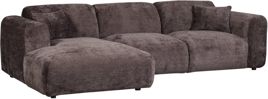 WOOOD Cloud Chaise Longue Bank Links Chenille Bruin 80x280x165