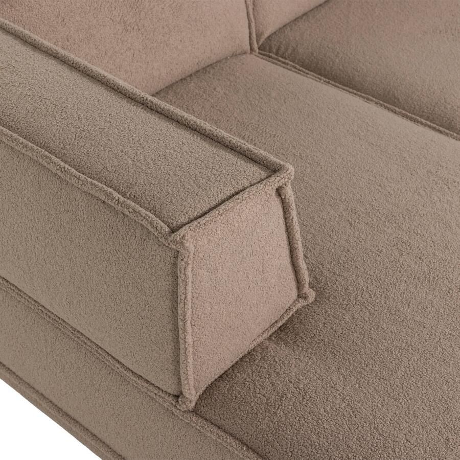 WOOOD Manu Chaise Longue Bank Links Teddy Taupe 73x286x160 - Foto 2