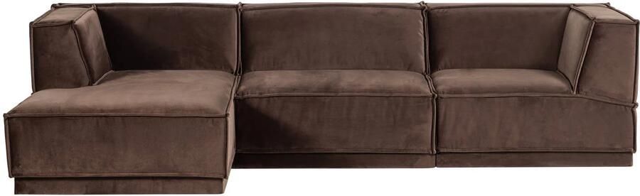 WOOOD Manu Chaise Longue Bank Links Velvet Bruin 73x286x160 - Foto 3