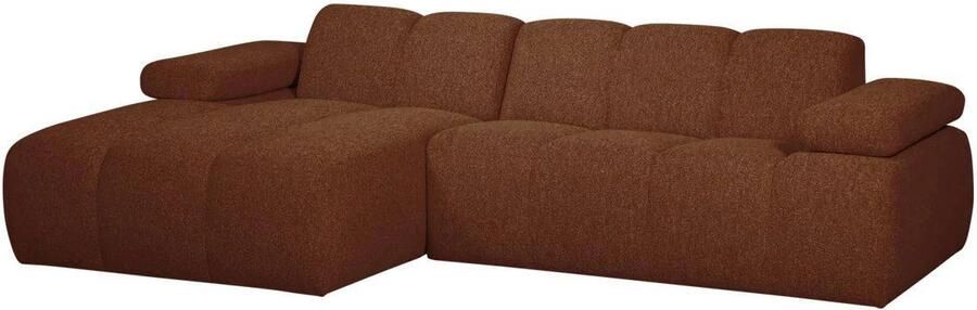 WOOOD Mojo Chaise Longue Bank Links Bouclé Roest Bruin Melange