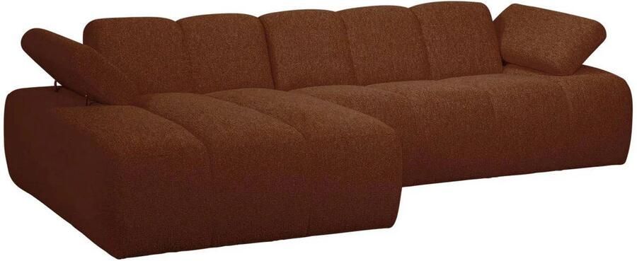 WOOOD Mojo Chaise Longue Bank Links Bouclé Roest Bruin Melange - Foto 2
