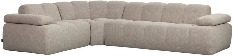 WOOOD Mojo Hoekbank Links Bouclé Beige Melange 74x310x230