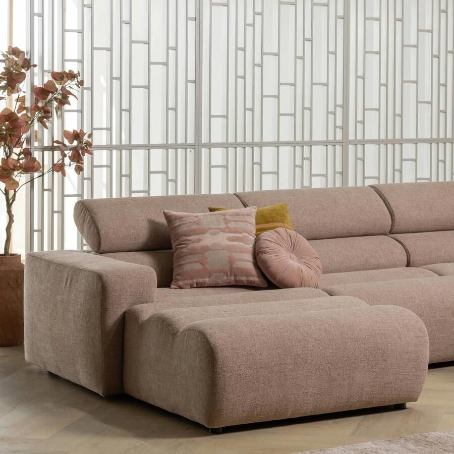 WOOOD Novi Chaise Longue Bank Links Polyester Taupe - Foto 2