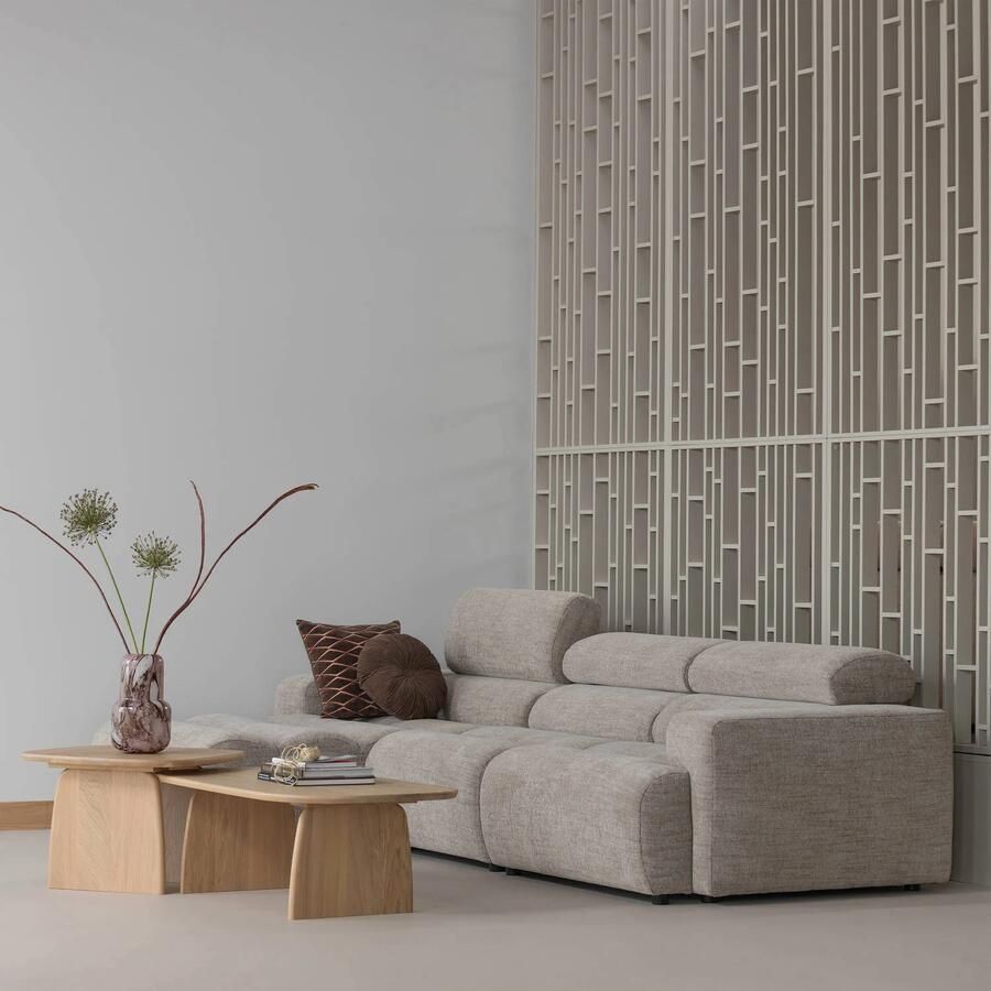 WOOOD Novi Chaise Longue Bank Links Polyester Naturel Melange - Foto 3